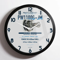Thumbnail for PW1100G-JM design on light gray framed wall clock