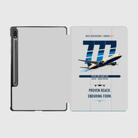 Thumbnail for Boeing 777-200ER design on light gray samsung tablet tablet case