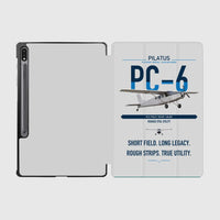 Thumbnail for Pilatus PC-6 Porter design on light gray samsung tablet tablet case