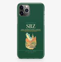Thumbnail for Sibiu Airport (SBZ) design on dark green iPhone 16 Pro MagSafe case
