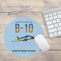 Thumbnail for Martin B-10 design on light blue round mouse pad