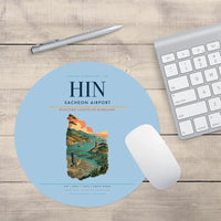 Thumbnail for Sacheon Airport (HIN) design on light blue round mouse pad