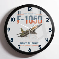 Thumbnail for F-105D Thunderchief design on light gray framed wall clock