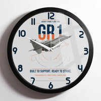 Thumbnail for SEPECAT Jaguar GR1 design on light gray framed wall clock