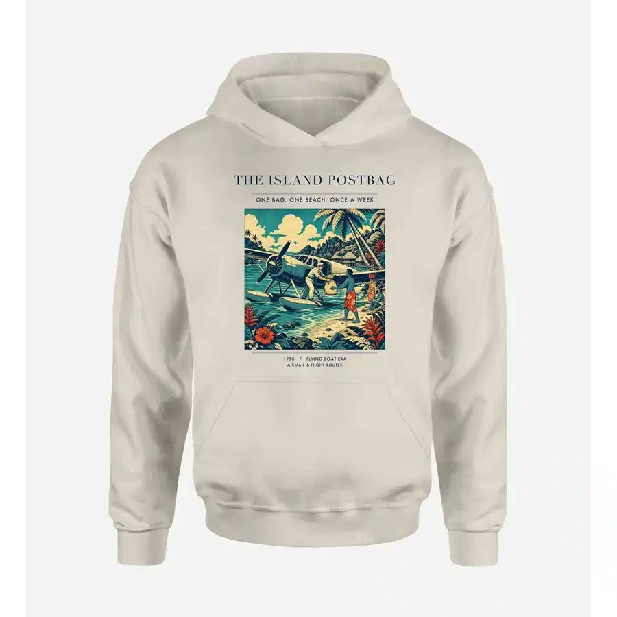 VINTAGE G4154 - The Island Postbag - Premium Hoodie design on khaki premium