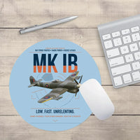 Thumbnail for Hawker Typhoon Mk IB design on light blue round mouse pad