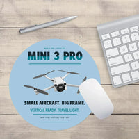Thumbnail for DJI Mini 3 Pro design on light blue round mouse pad