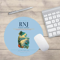 Thumbnail for Yoron Airport (RNJ) design on light blue round mouse pad
