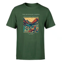 Thumbnail for VINTAGE G4193 - The River Bar Landing - Premium T-Shirt design on darkgreen premium t shirt