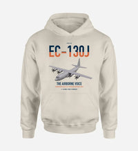 Thumbnail for EC-130J Commando Solo III design on khaki double-side hoodie, single-side print