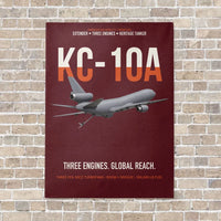 Thumbnail for KC-10A EXTENDER vertical canvas print - no frame - dark red background