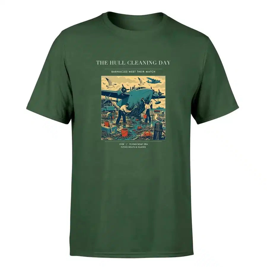 VINTAGE G4273 - The Hull Cleaning Day - Premium T-Shirt design on darkgreen premium t shirt