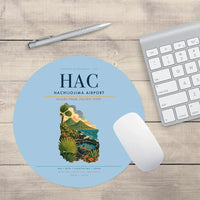 Thumbnail for Hachijojima Airport (HAC) design on light blue round mouse pad