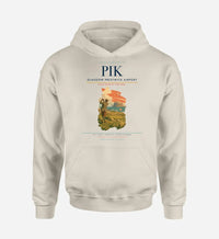 Thumbnail for Glasgow Prestwick Airport (PIK) design on khaki hoodie single-side print