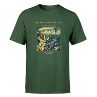 Thumbnail for VINTAGE G4194 - The Fire Watch Flight - Premium T-Shirt design on darkgreen premium t shirt