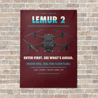 Thumbnail for BRINC LEMUR 2 vertical canvas print - no frame - dark red background