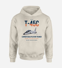 Thumbnail for T-45C Goshawk design on khaki double-side hoodie, single-side print