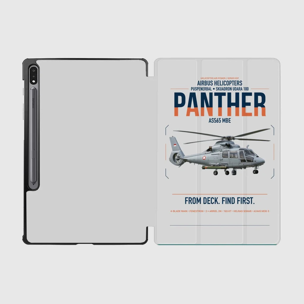 Airbus Helicopters AS565 MBe Panther design on light gray samsung tablet tablet case