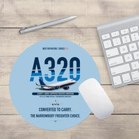 Thumbnail for Airbus A320P2F design on light blue round mouse pad
