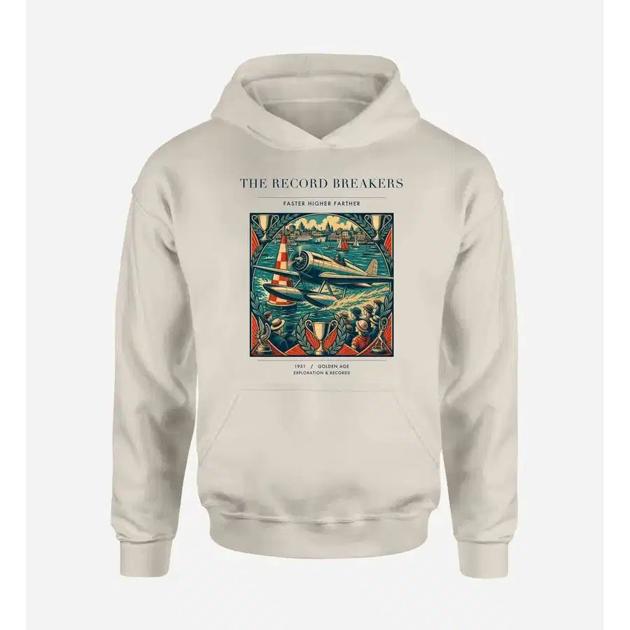 VINTAGE G4030 - The Record Breakers - Premium Hoodie design on khaki premium