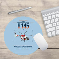 Thumbnail for Airbus H145 D3 design on light blue round mouse pad