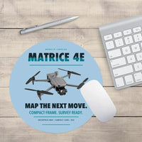 Thumbnail for DJI Matrice 4E design on light blue round mouse pad
