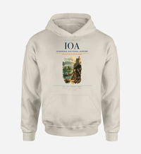 Thumbnail for Ioannina National Airport (IOA) design on khaki hoodie single-side print