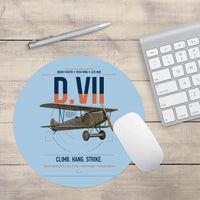Thumbnail for Fokker D.VII design on light blue round mouse pad