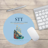 Thumbnail for Cyril E. King Airport (STT) design on light blue round mouse pad