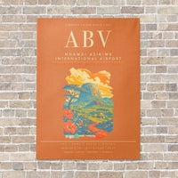 Thumbnail for Nnamdi Azikiwe International Airport ABV - Canvas Framed - Orange
