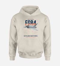 Thumbnail for Eurofighter Typhoon FGR4 design on khaki double-side hoodie, single-side print