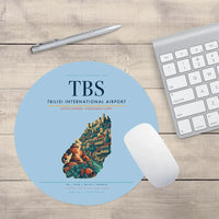 Thumbnail for Tbilisi International Airport (TBS) design on light blue round mouse pad