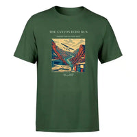 Thumbnail for VINTAGE G4338 - The Canyon Echo Run - Premium T-Shirt design on darkgreen premium t shirt
