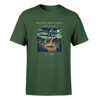 Thumbnail for VINTAGE G4327 - The First Night Landing - Premium T-Shirt design on darkgreen premium t shirt
