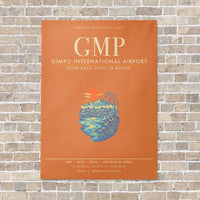 Thumbnail for Gimpo International Airport GMP - Canvas Framed - Orange