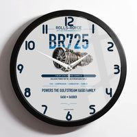 Thumbnail for BR725 design on light gray framed wall clock