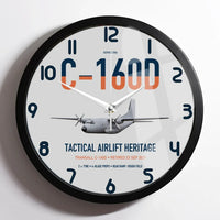 Thumbnail for Transall C-160D design on light gray framed wall clock