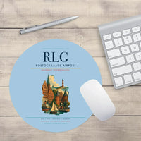Thumbnail for Rostock-Laage Airport (RLG) design on light blue round mouse pad