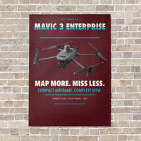 Thumbnail for DJI Mavic 3 Enterprise vertical canvas print - no frame - dark red background