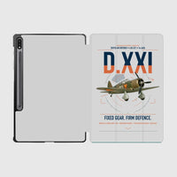 Thumbnail for Fokker D.XXI — Dutch LVA aircraft 221 design on light gray samsung tablet tablet case