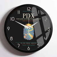 Thumbnail for Portland International Airport PDX Wall-Clock Framed - Black