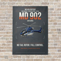 Thumbnail for MD Helicopters MD 902 Explorer vertical canvas print - no frame - gray background