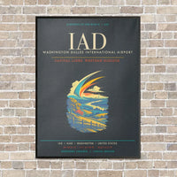 Thumbnail for Washington Dulles International Airport IAD - Canvas Framed - Gray