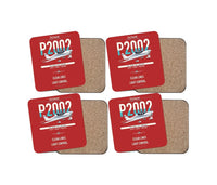 Thumbnail for Tecnam P2002 Sierra MkII design on red 4 pieces set coaster