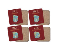 Thumbnail for Mekane Selam Airport MKS Coaster 4-Pieces-Set - Dark Red