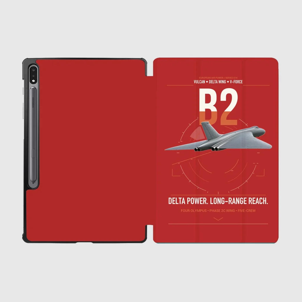 Avro Vulcan B2 design on red samsung tablet tablet case