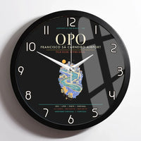 Thumbnail for Porto Francisco Sa Carneiro Airport OPO - Douro Azulejo Current Wall-Clock Framed - Black