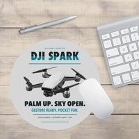 Thumbnail for DJI Spark design on light gray round mouse pad