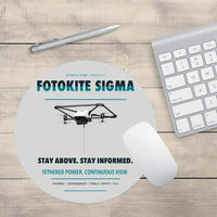 Thumbnail for Fotokite Sigma design on light gray round mouse pad