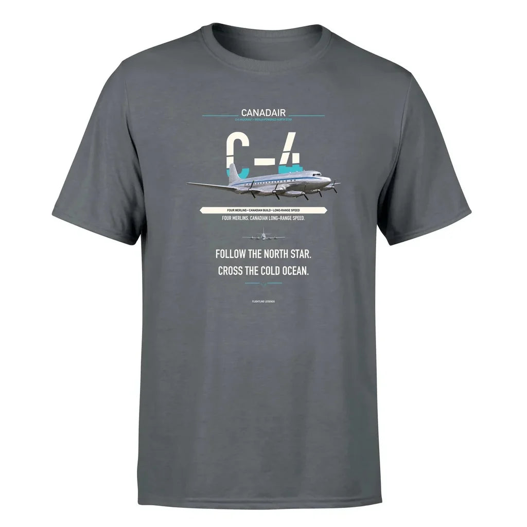 Canadair C-4 Argonaut North Star design on gray single side